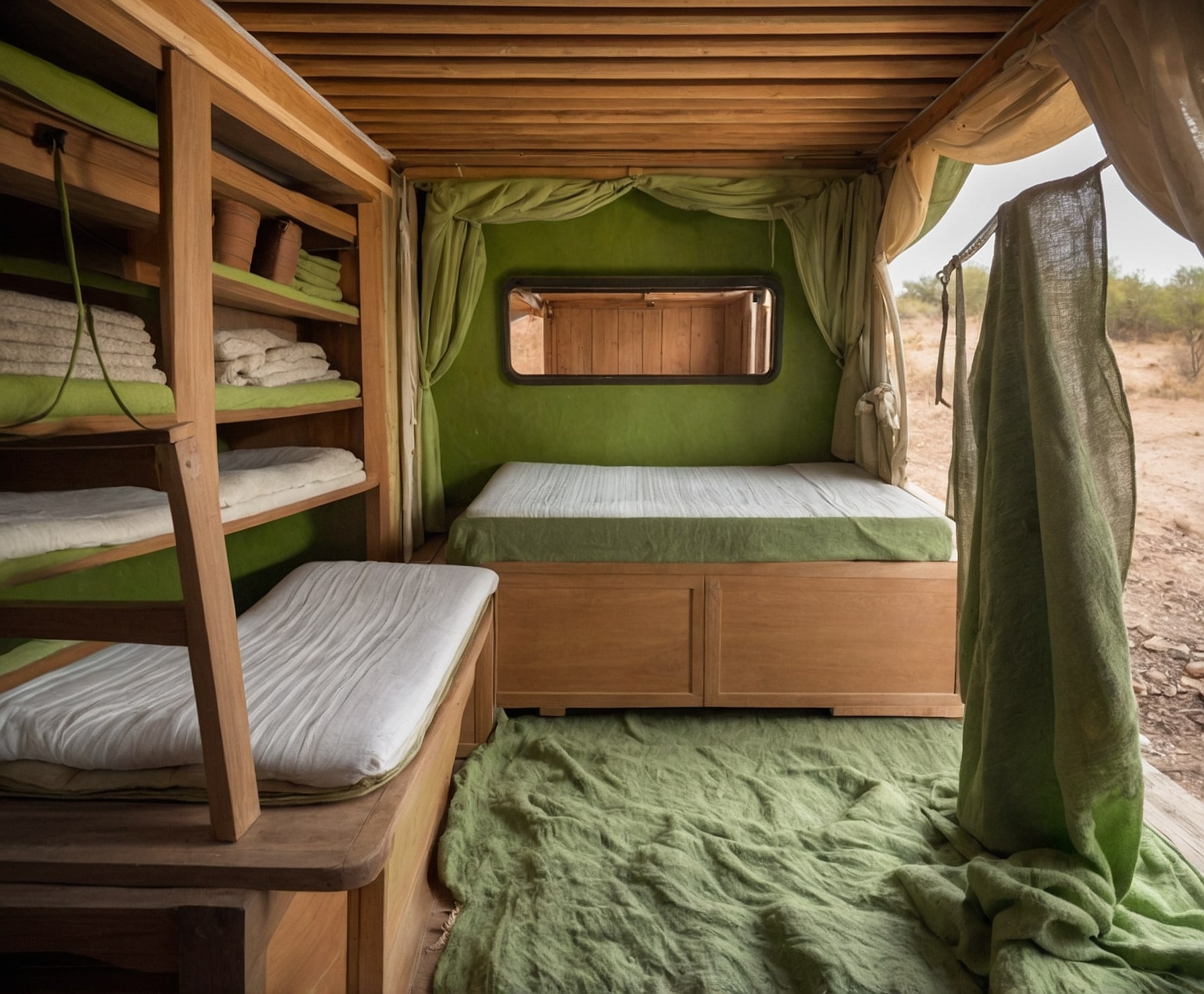 Limpieza ecológica en caravana antes y después.